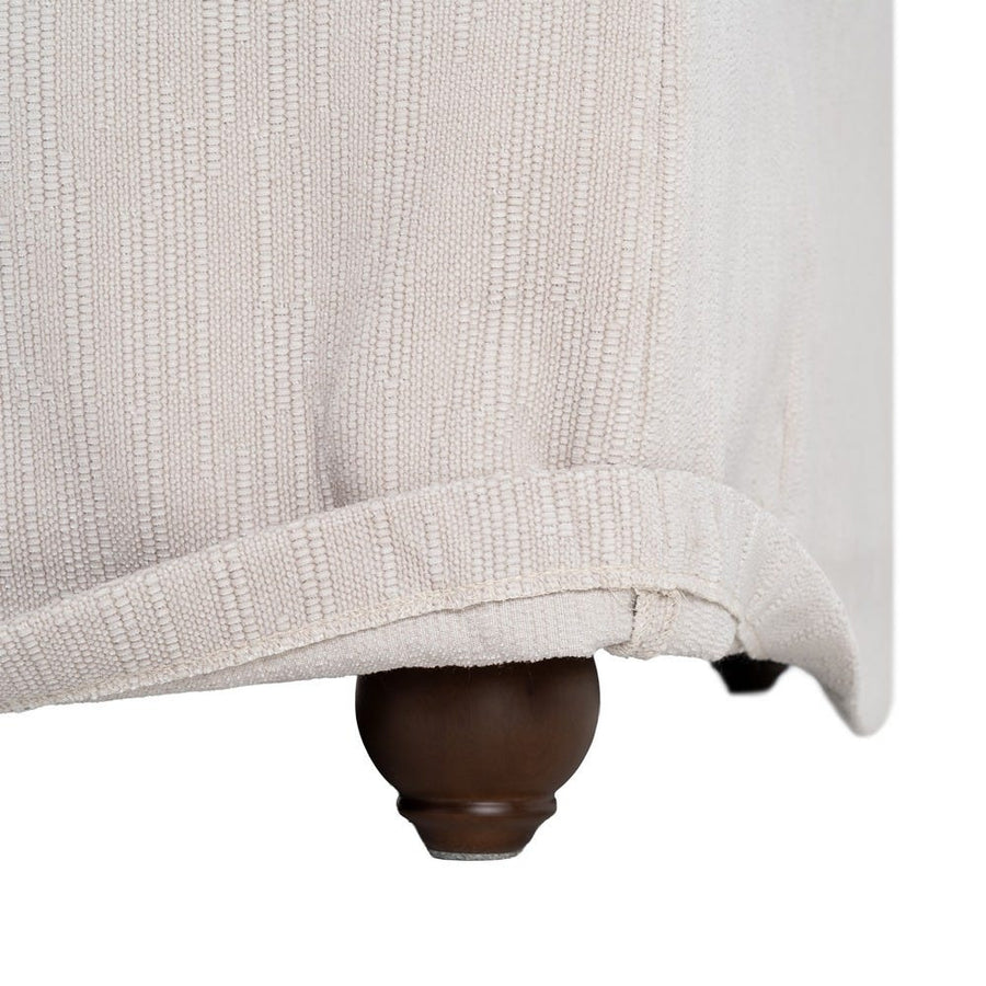 Canapé deux places en tissu polyester aux housses amovibles, couleur crème, vue 2