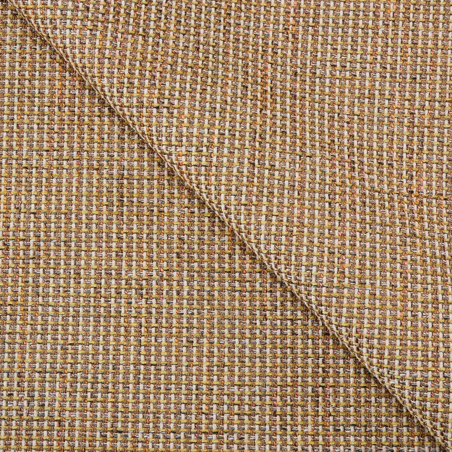 Canapé 3 places en tweed jaune aux formes rondes et rebondies, couleur jaune miami, vue 3