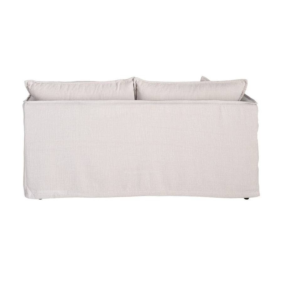 Canapé deux places en tissu polyester aux housses amovibles, couleur crème, vue 5
