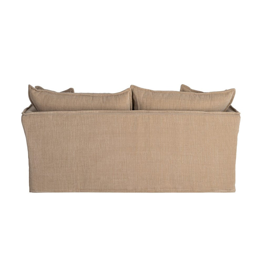 Canapé deux places en tissu polyester aux housses amovibles, couleur beige, vue 10