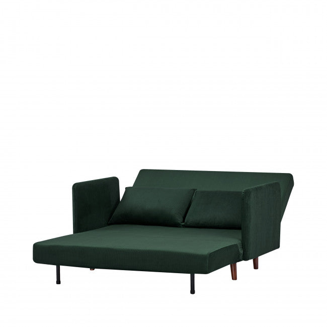 Canapé clic-clac 2 places compact au style scandinave, couleur vert, vue 10