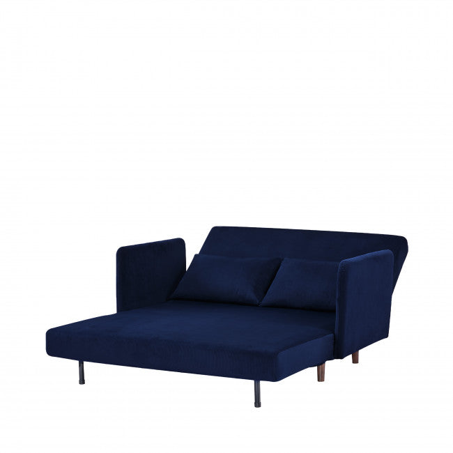 Canapé clic-clac 2 places compact au style scandinave, couleur bleu, vue 16