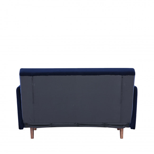 Canapé clic-clac 2 places compact au style scandinave, couleur bleu, vue 18