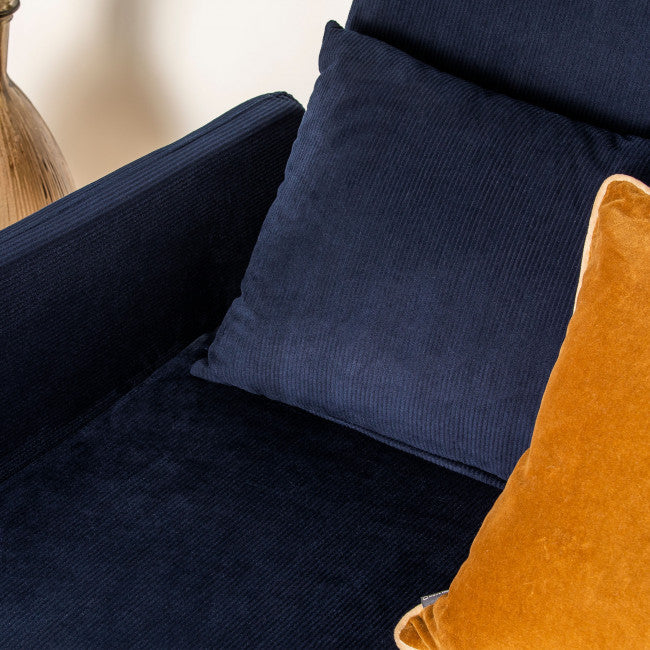 Canapé clic-clac 2 places compact au style scandinave, couleur bleu, vue 15