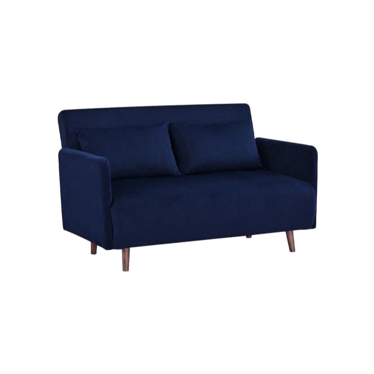 Canapé clic-clac 2 places compact au style scandinave, couleur bleu, vue 13