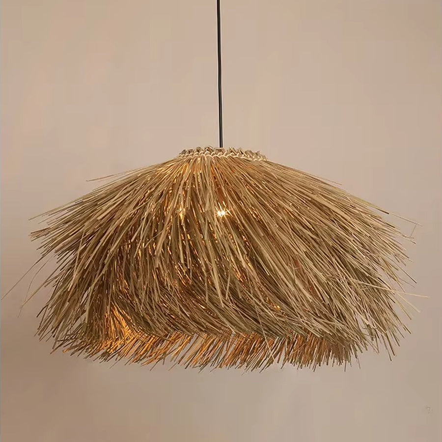 Suspension à franges en fibres naturelles Ø 40, 50 ou 60 cm