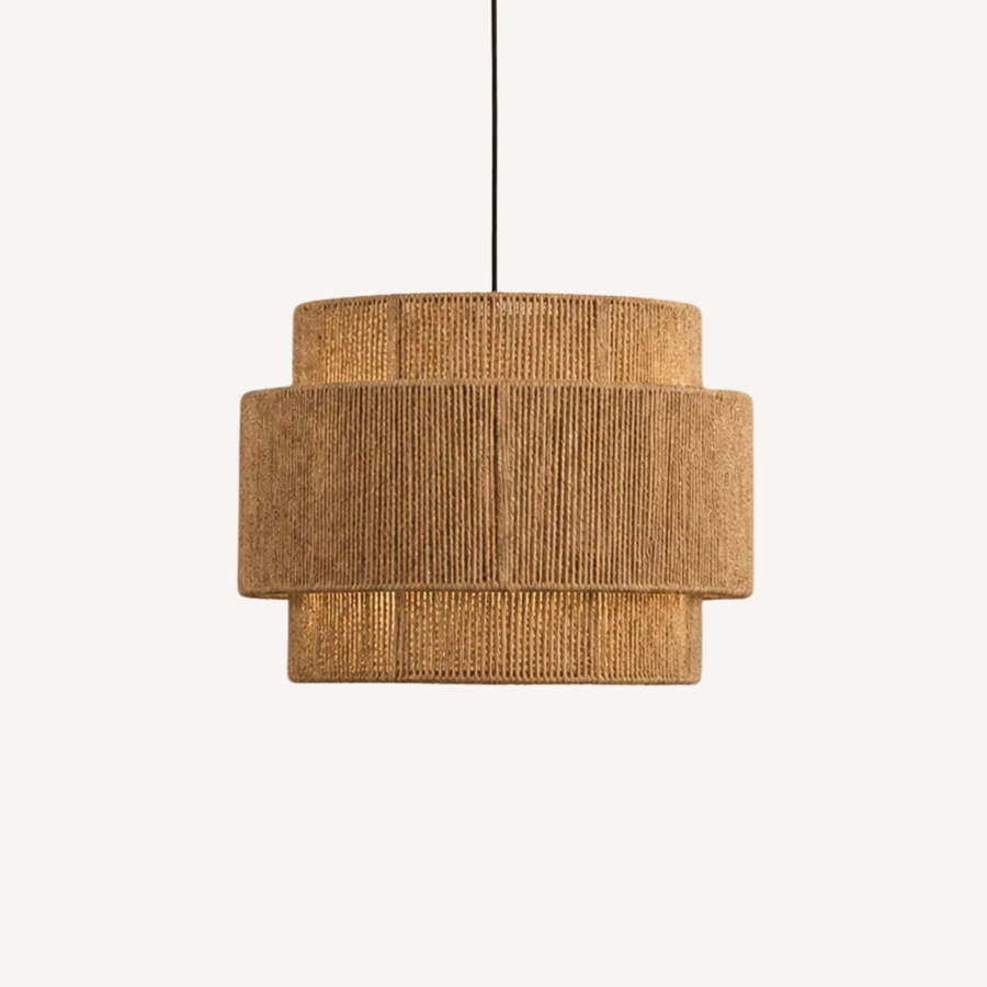 Suspension en corde tressée à double étage Ø 45 à 65 cm