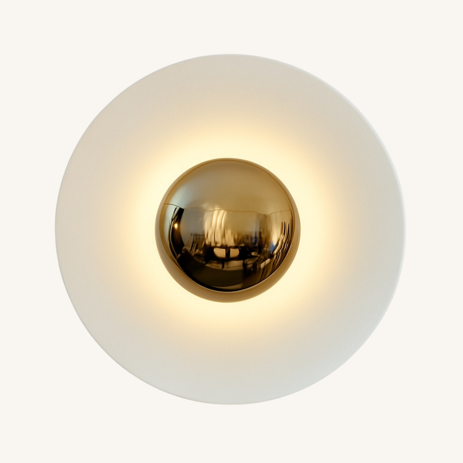 Applique murale LED en disque de métal peint Ø 30 ou 40 cm